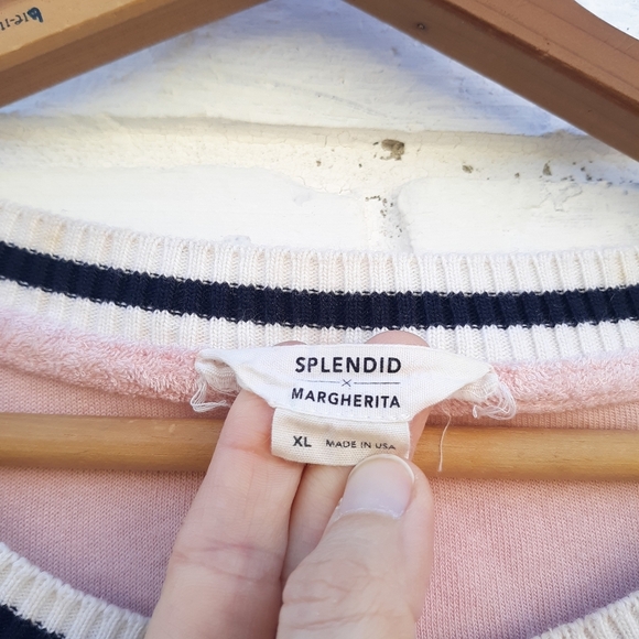 Splendid x Margherita Colorblock Terry Pullover - Picture 6 of 8